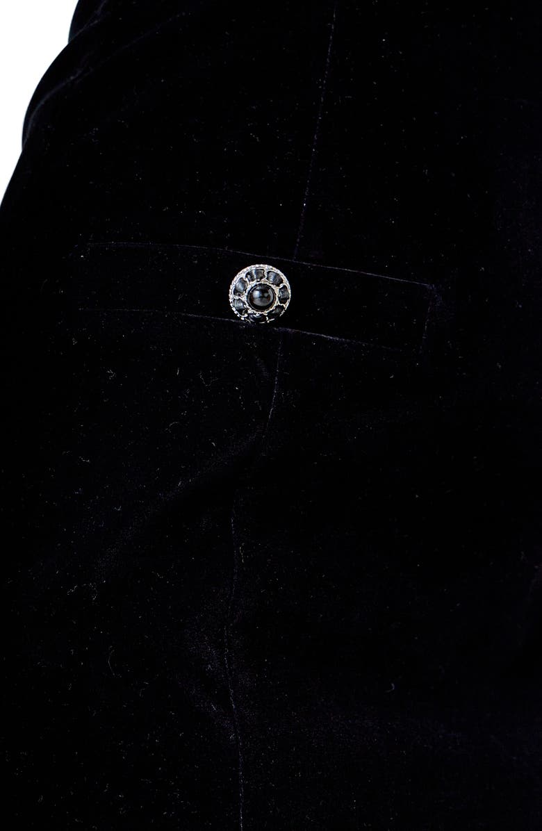 Endless Rose Sleeveless Velvet Minidress, Alternate, color, Black