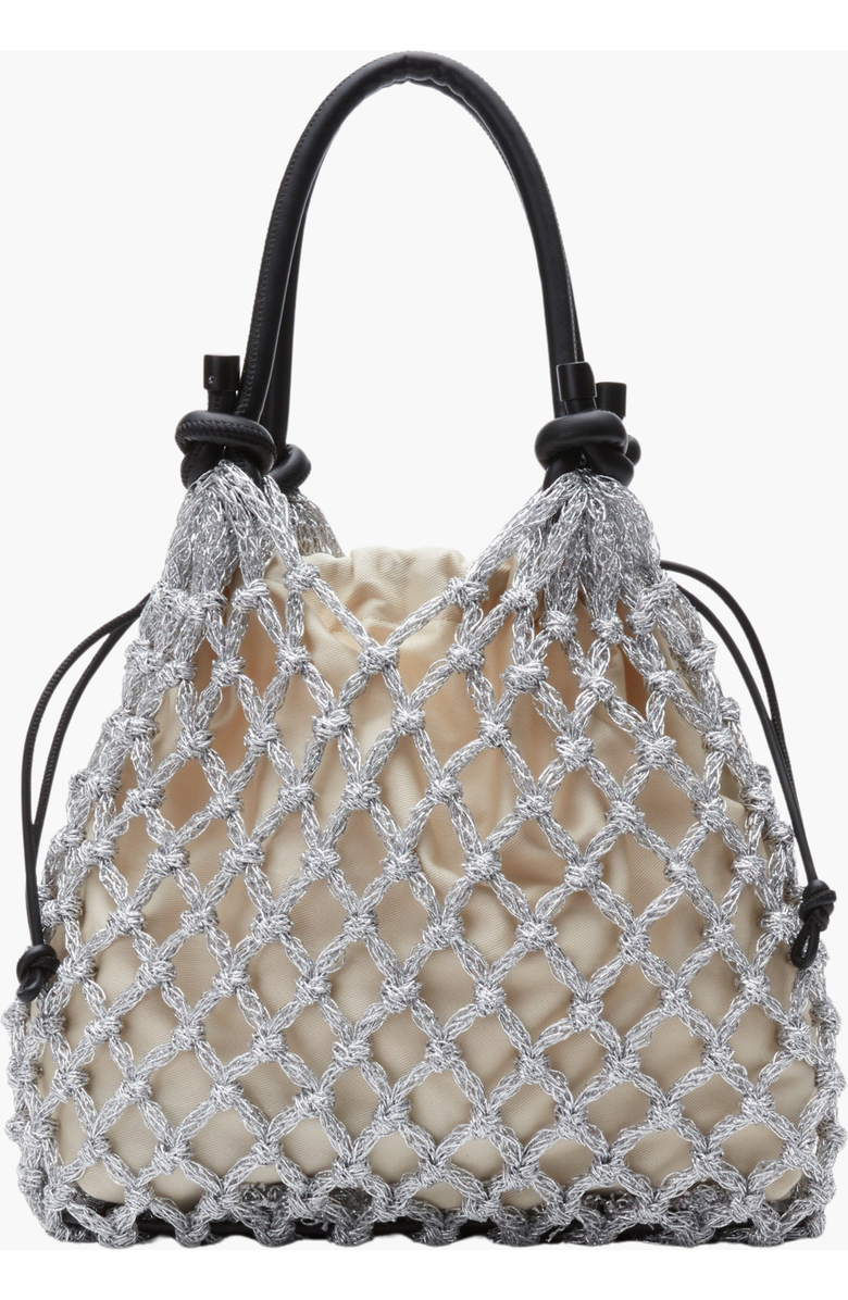 3.1 Phillip Lim Macrame Mini Sac Handbag, Alternate, color, Silver / Beige
