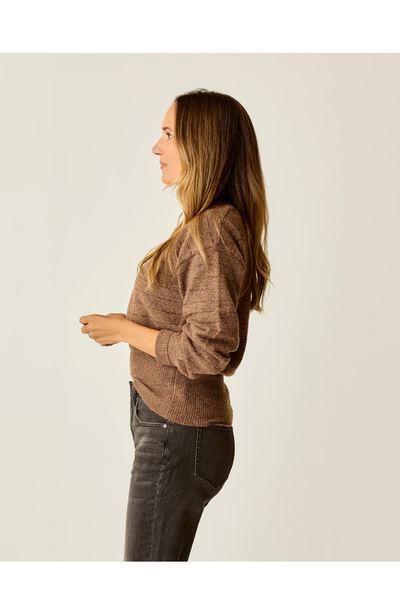 Carve Designs Ruth Reversible Fuzzy Sweater, Alternate, color, Sumac Lurex