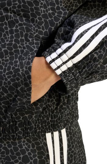 adidas Originals Firebird Animal Print Denim Track Jacket | Nordstrom