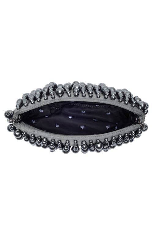 Lele Sadoughi Willow Beaded Clutch In Silver