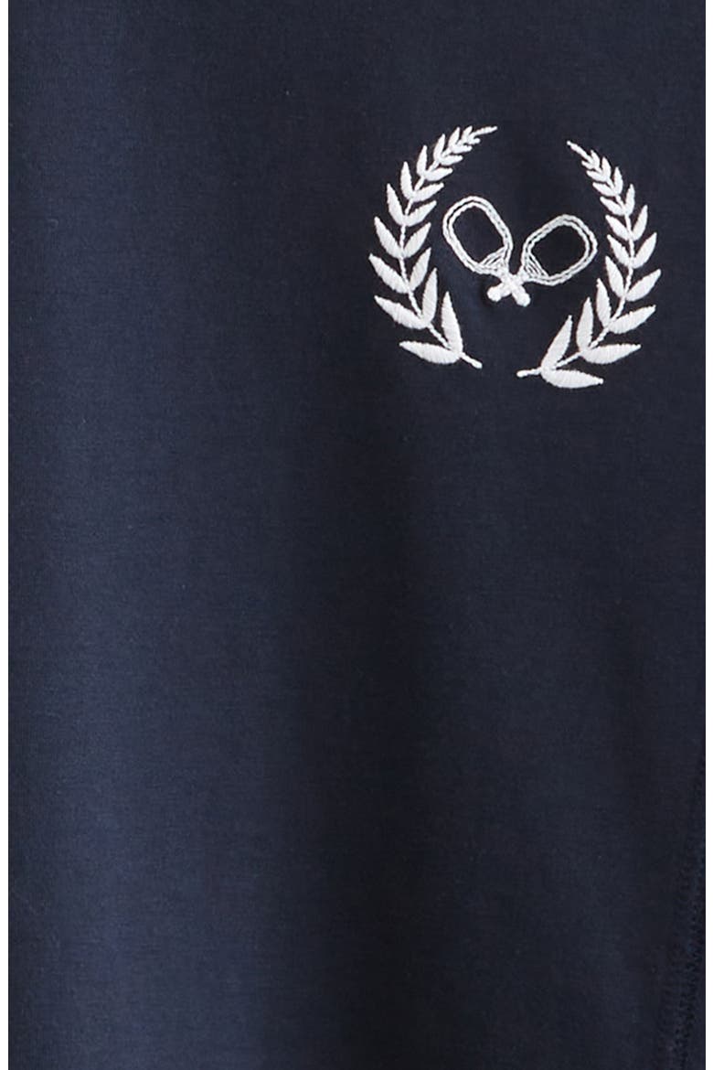 Kids' Lucky Embroidered Boxy T-Shirt, Alternate, color, NAVY SAPPHIRE