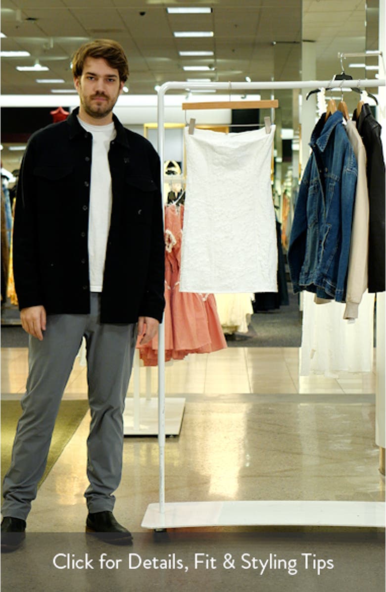 Anja Floral Embroidered Strapless Minidress, sales video thumbnail