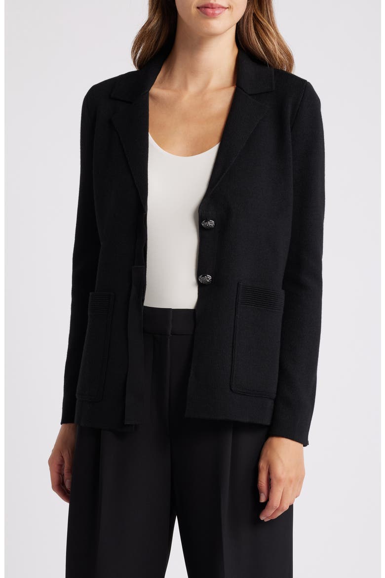 Clove Wool Blend Cardigan, Alternate, color, BLACK