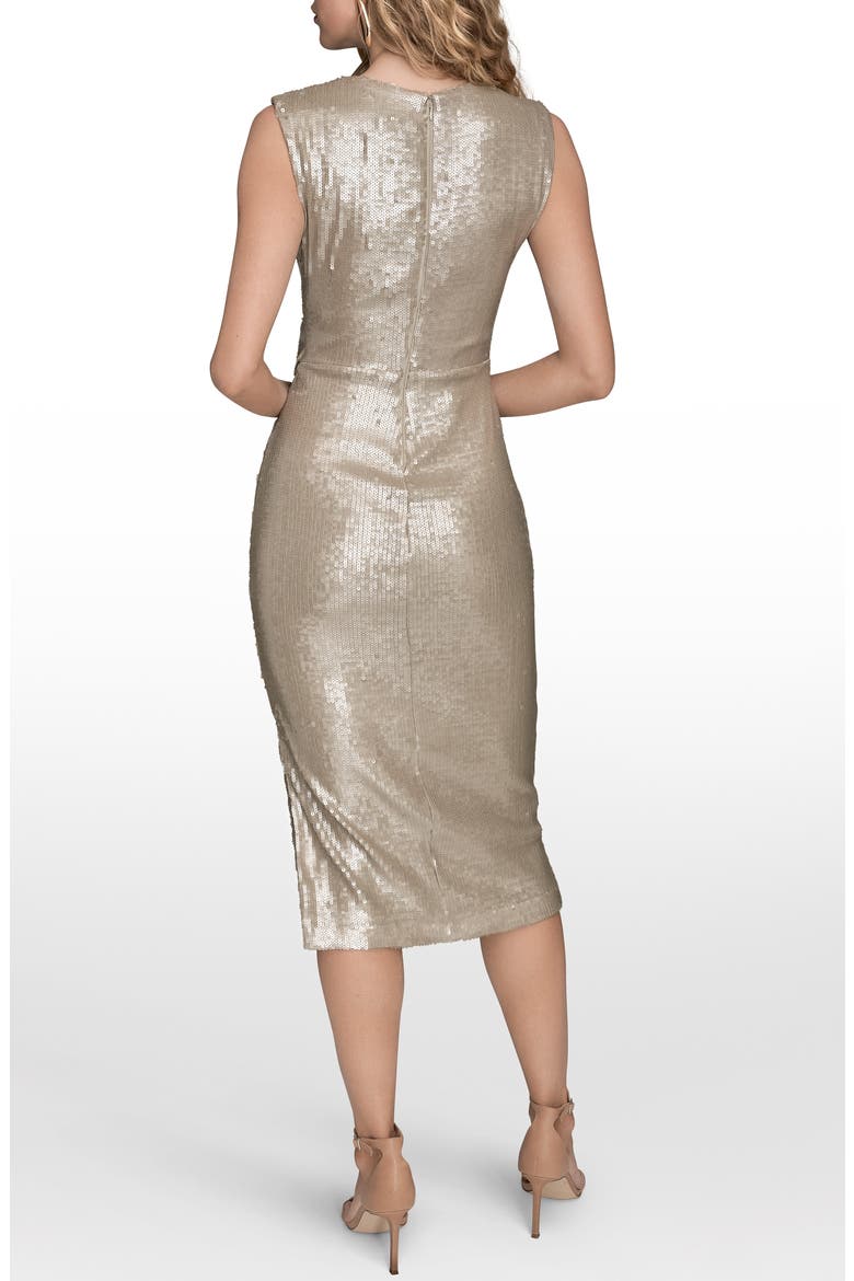 Sequin Sleeveless Midi Dress, Alternate, color, CHAMPAGNE
