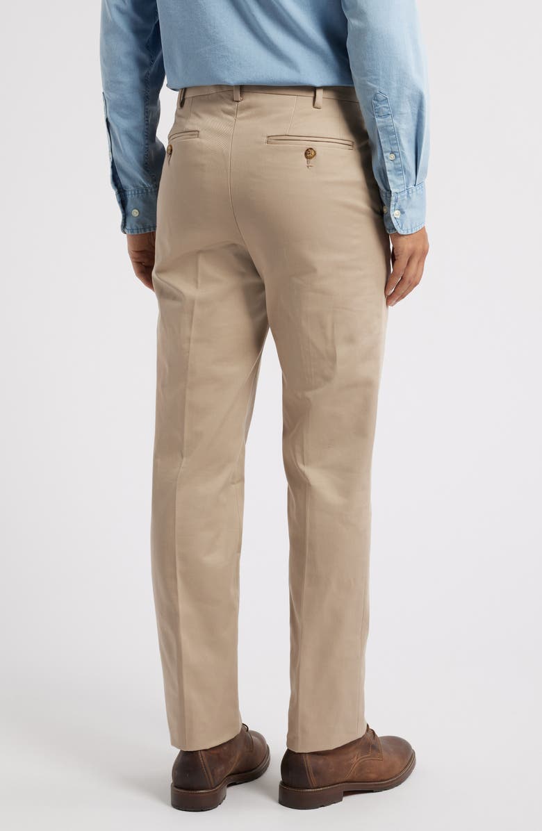 Berle Flannel Lined Flat Front Relaxed Fit Performance Khaki Pants, Alternate, color, Khaki