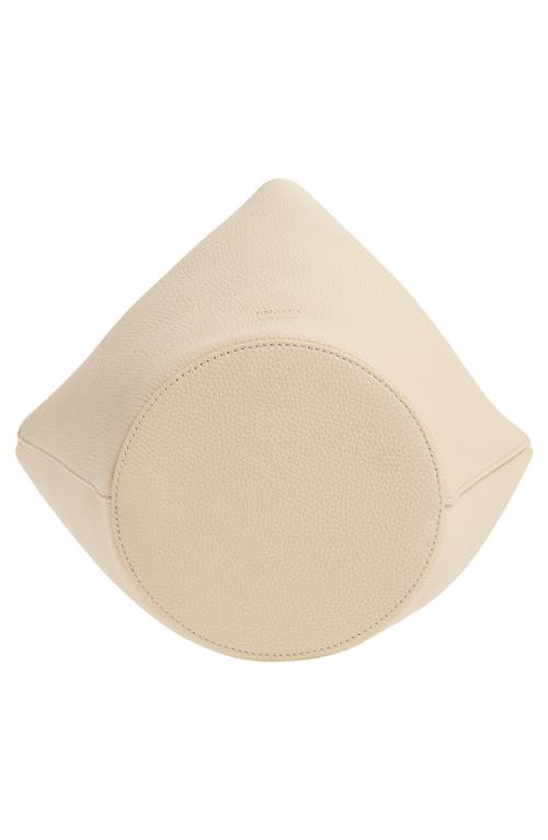 Khaite Womens Lotus Small Leather Tote Bag Dark Ivory