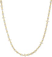BY ADINA EDEN CZ Multi Shape Wired Tennis Necklace