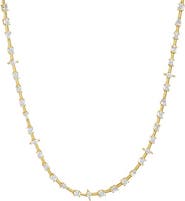 BY ADINA EDEN CZ Multi Shape Wired Tennis Necklace