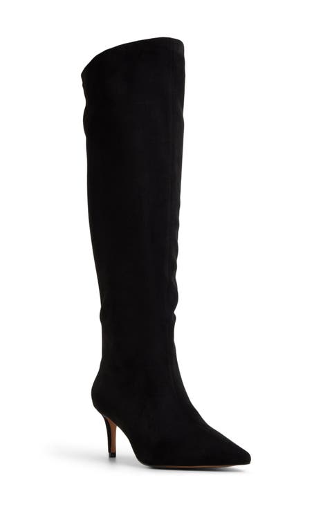 Kaylynn Pointed Toe Knee High Boot (Women)