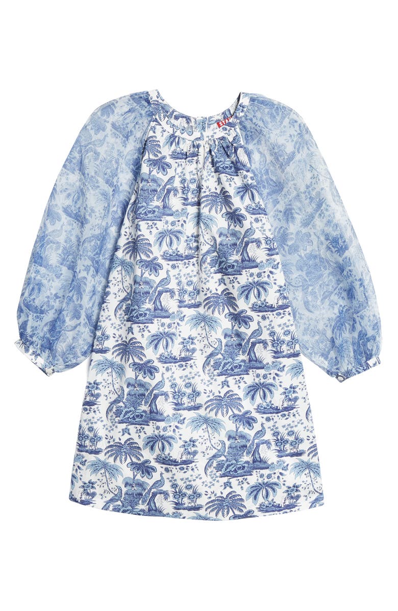 STAUD Garden Balloon Sleeve Shift Dress, Alternate, color, 