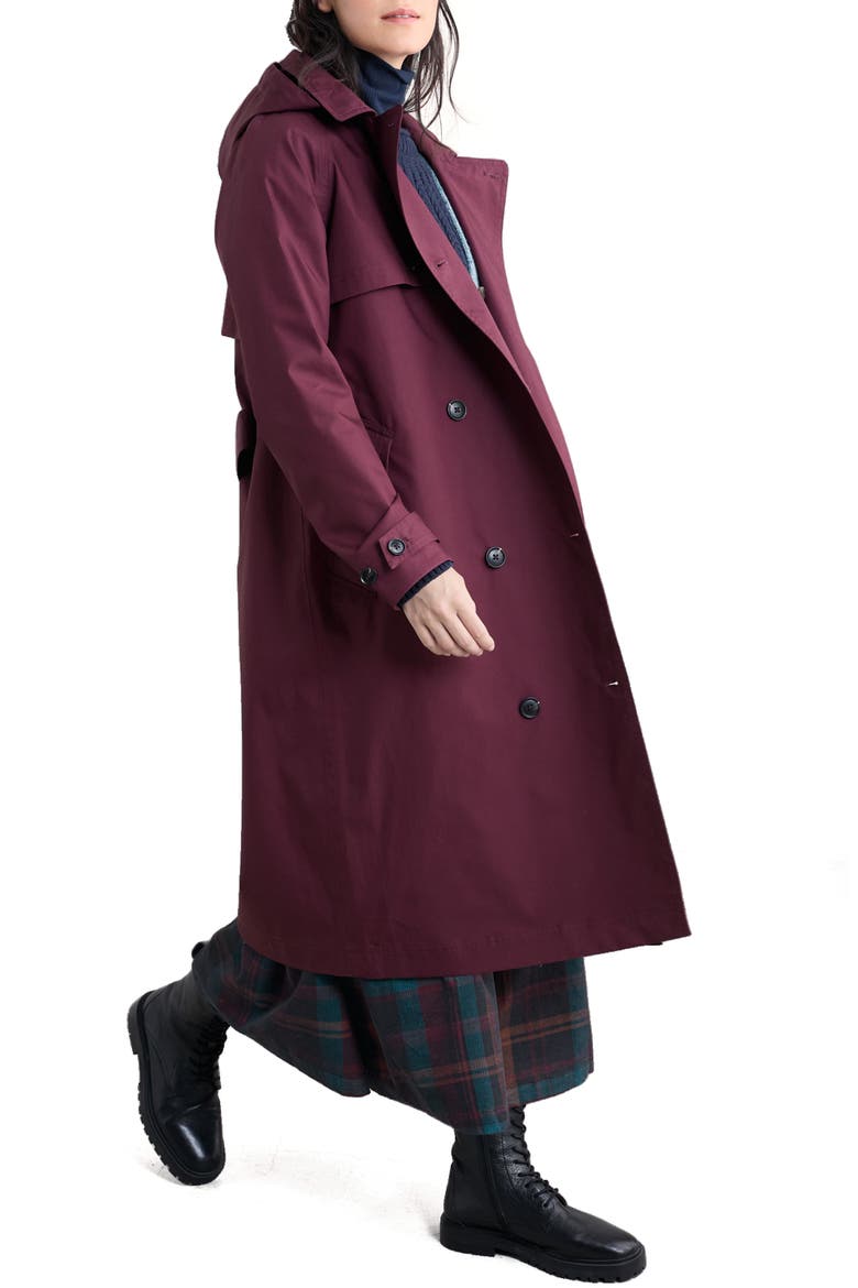 Penweathers Waterproof Trench Coat, Alternate, color, MERLOT
