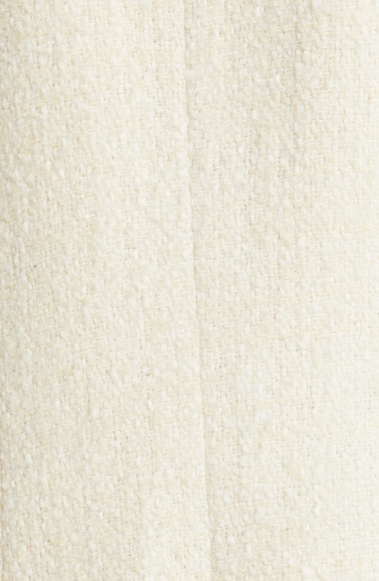 Favorite Daughter The City Longline Wool & Cotton Tweed Coat, Alternate, color, White Boucle