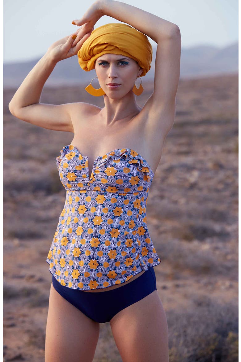 Wax Tankini Maternity Swimsuit, Alternate, color, MULTICOLOR