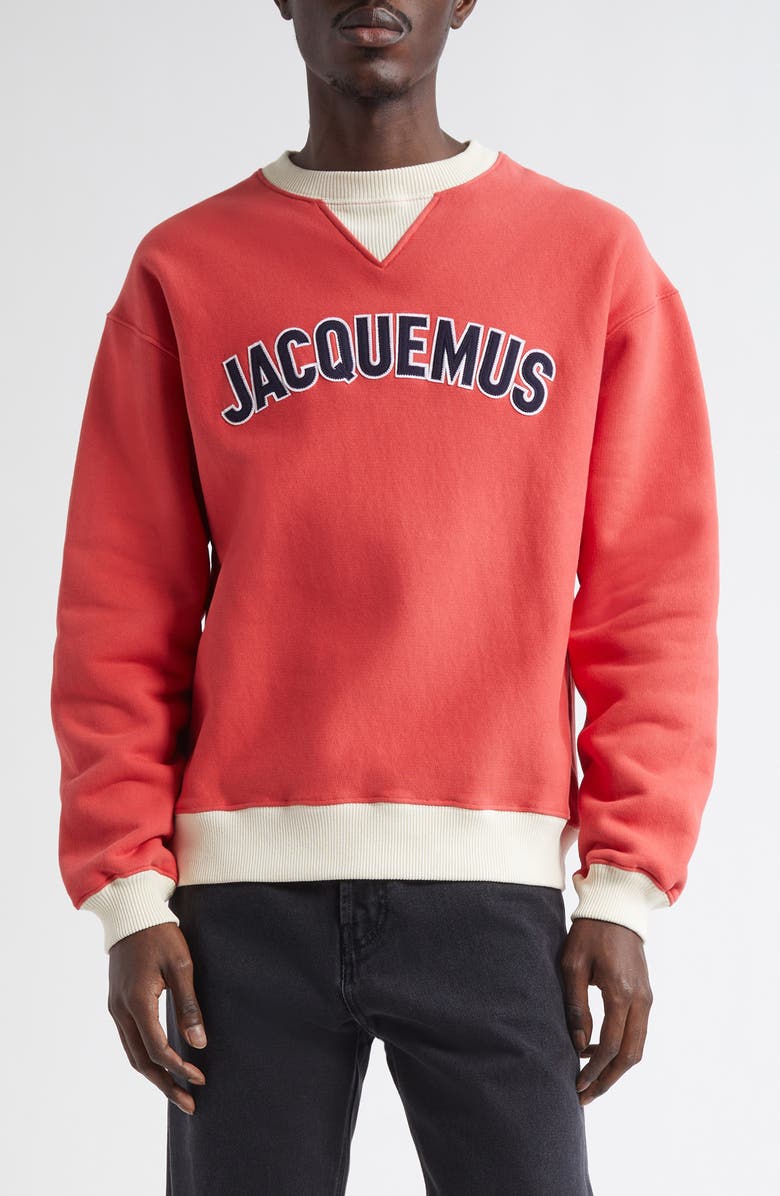 Jacquemus Le Sweatshirt Baseball Logo Sweatshirt, Main, color,