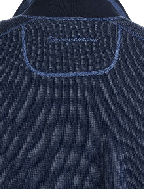 Tommy Bahama Islandzone® Cool Tide Performance Quarter Zip Pullover In Blue Heather