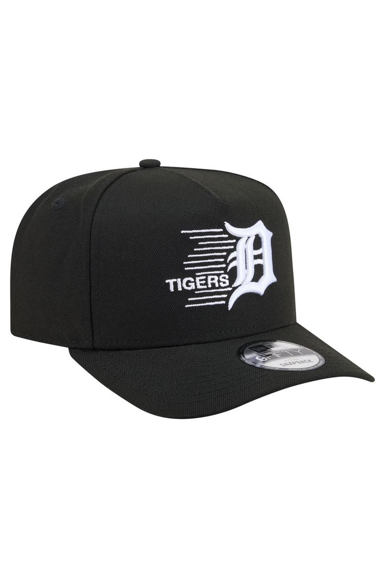 Men's New Era  Black Detroit Tigers Motion A-Frame 9FIFTY Snapback Hat, Alternate, color, Black