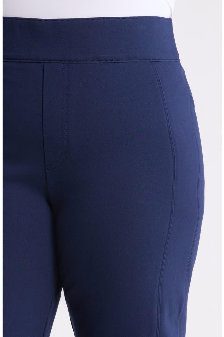 High Waist Slim Straight Ponte Pants, Alternate, color, TIMELESS NAVY