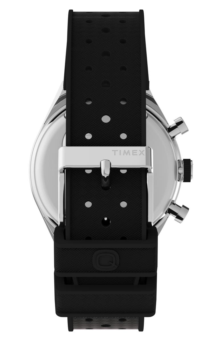 Timex<sup>®</sup> Q Chronograph Leather Strap Watch, 40mm, Alternate, color, 