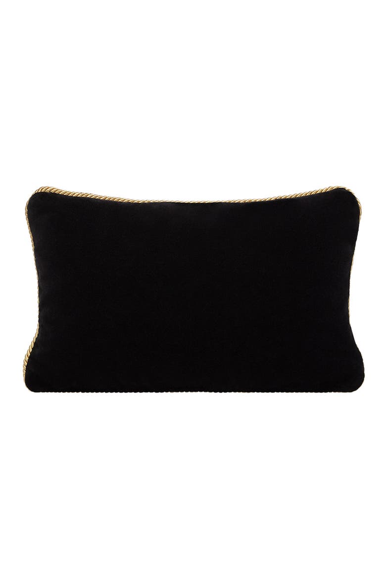 Logo Metal Mesh Accent Pillow, Alternate, color, GOLD