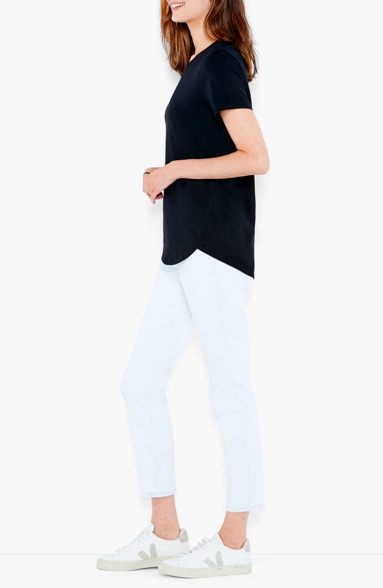 NZT by NIC+ZOE Stretch Cotton Shirttail T-Shirt, Alternate, color, Black Onyx