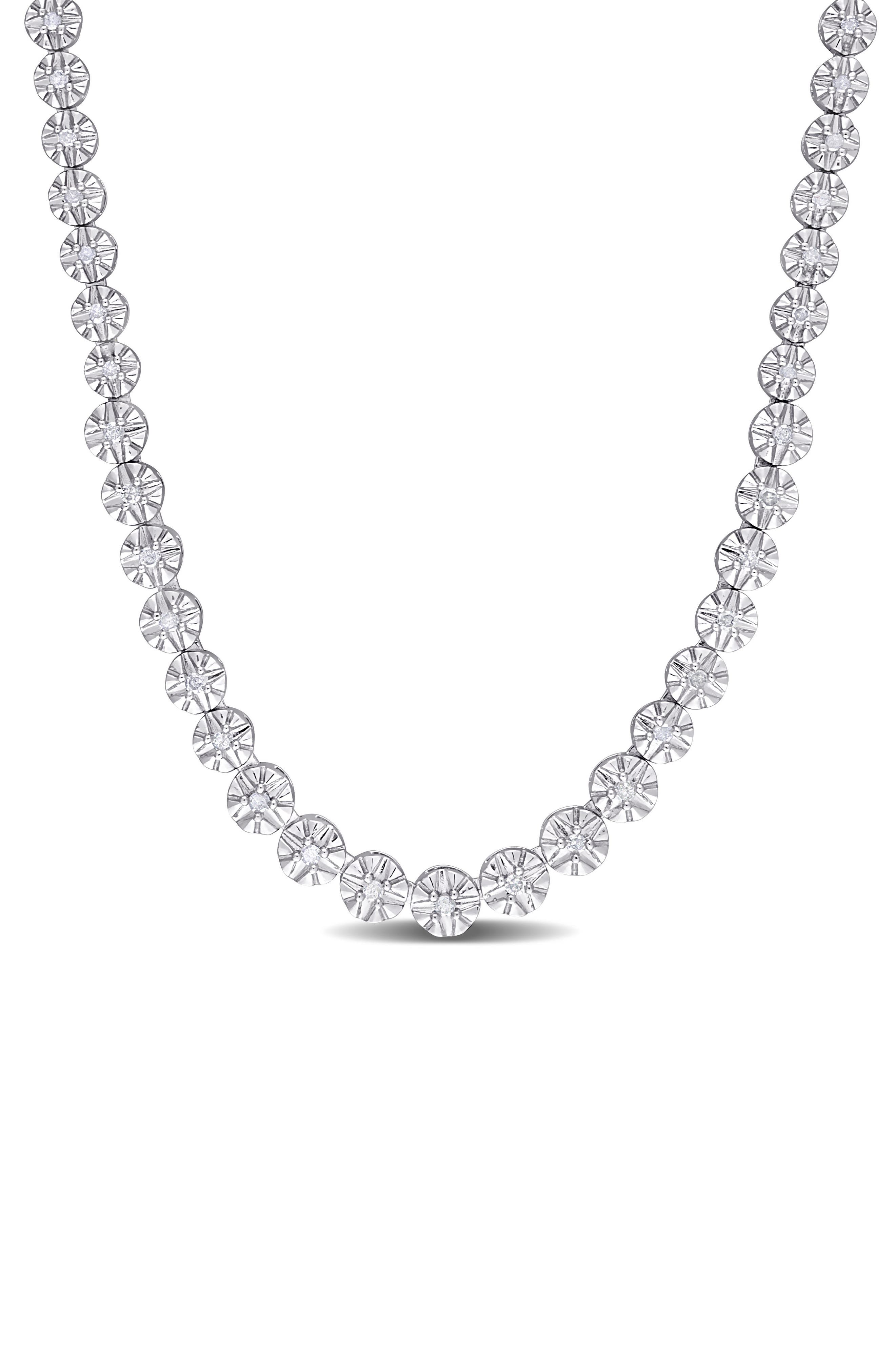 DELMAR Diamond Tennis Necklace - 0.9ct.