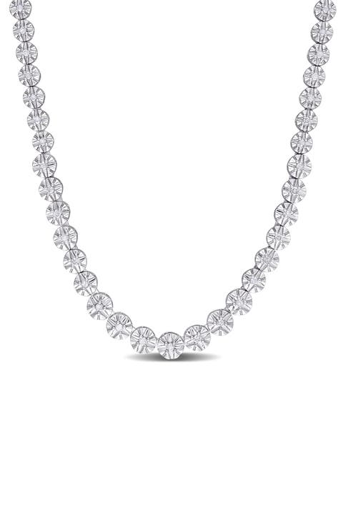Diamond Tennis Necklace - 0.9ct.