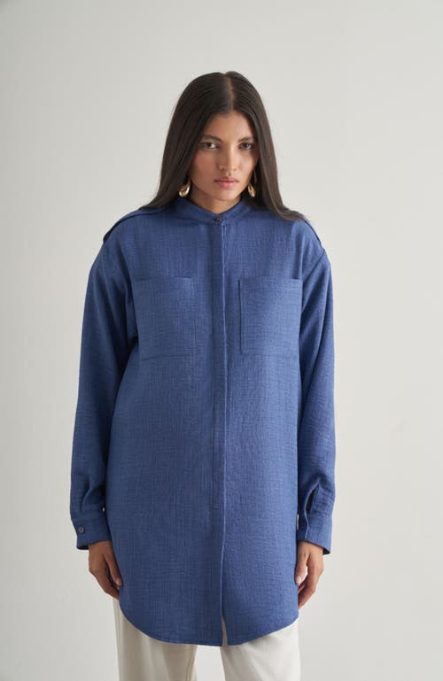 Mizalle Epaulette Tunic In Purple