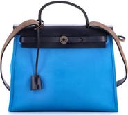 Pre-Owned Hermes Herbag Zip Leather and Toile 31