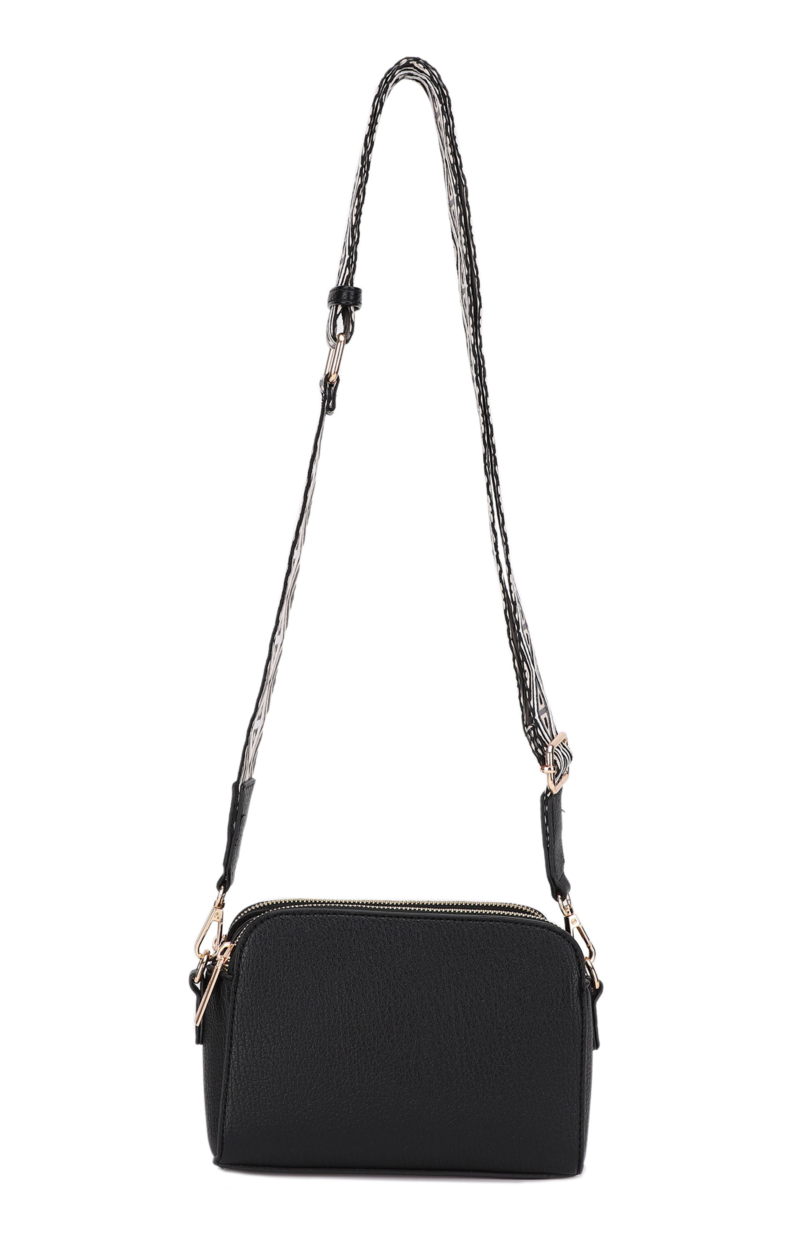 Mali + Lili Zahara Crossbody Bag, Alternate, color, Black