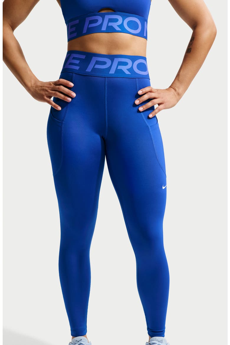 Pro Sculpt High-Waisted Pocket 7/8 Leggings, Alternate, color, 417 OLD ROYAL/WHITE