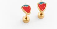 Pip Pop Strawberry Stud Earrings
