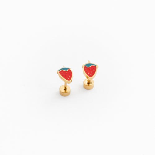 Pip Pop Strawberry Stud Earrings