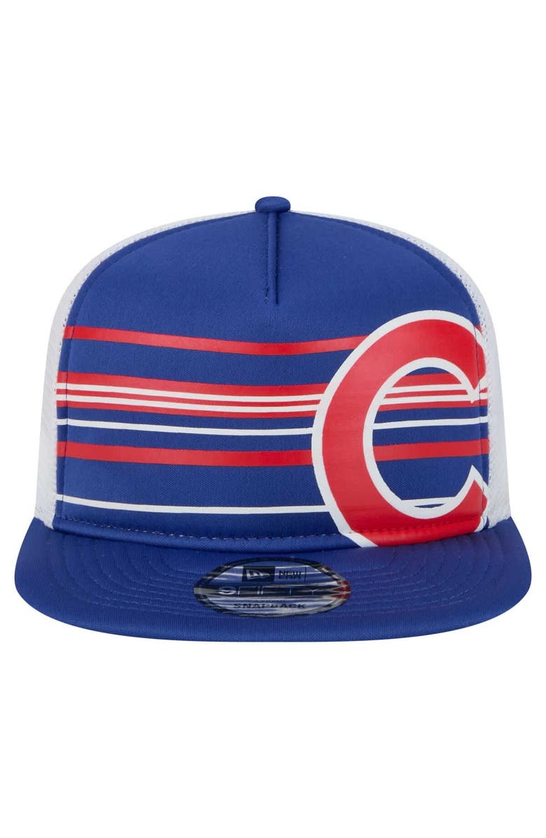 New Era Men's New Era Royal Chicago Cubs 9FIFTY A-Frame Trucker Snapback Hat, Alternate, color, Royal