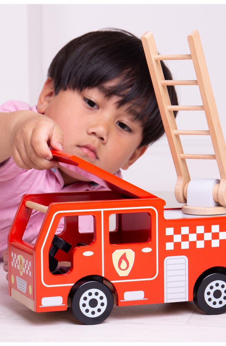 Bigjigs Heritage Playsets City Fire Engine, Alternate, color, Red