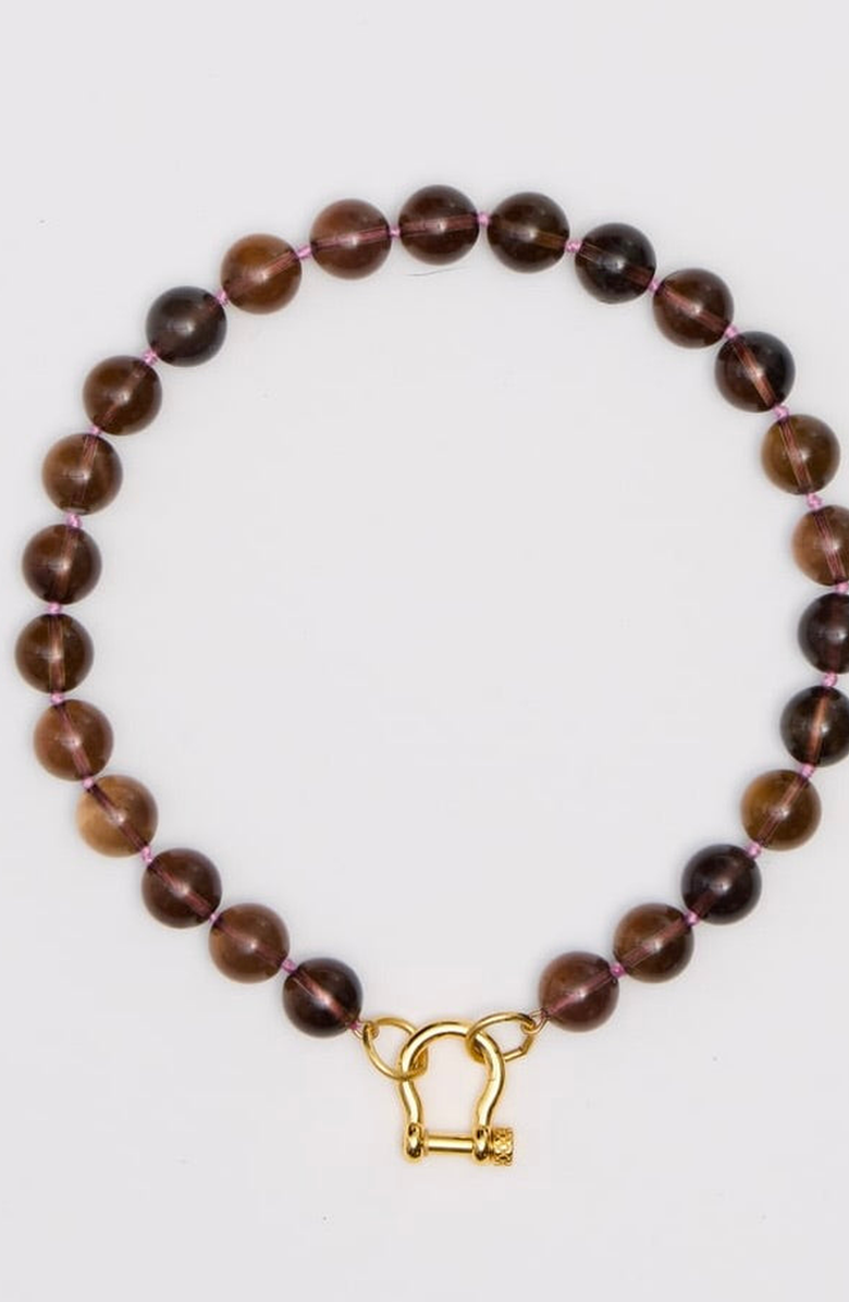 Spicy Dan Sally Charm, Alternate, color, Smokey Quartz