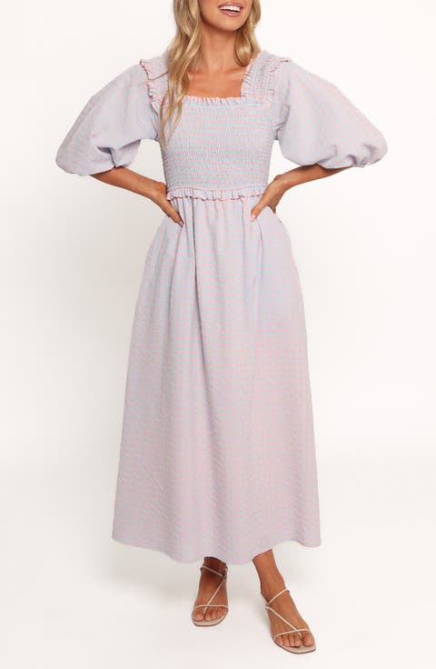Lillie Gingham Midi Dress