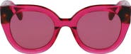 Longchamp Heritage 49mm Small Round Sunglasses