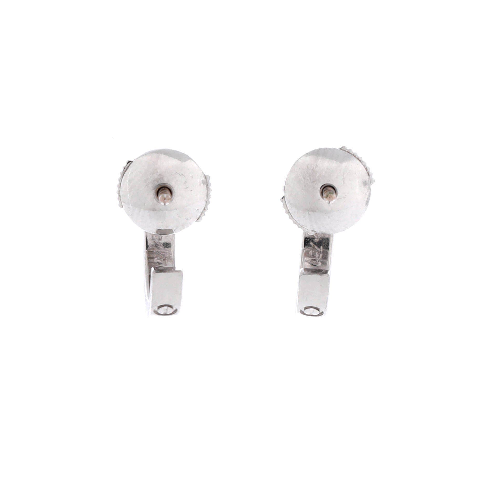 Love Hoop Earrings 18K White Gold Small, Alternate, color, Metallic Gold