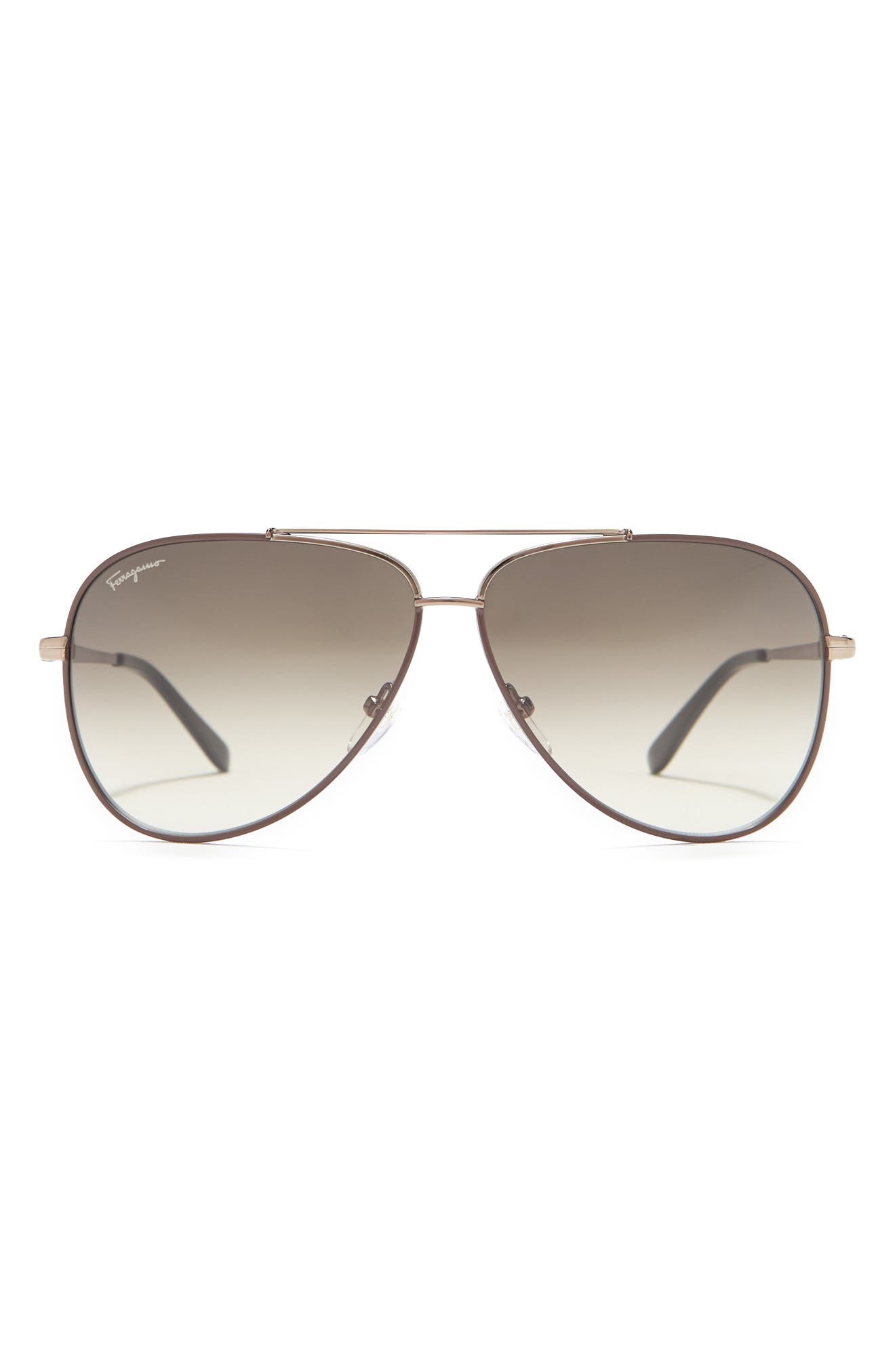 FERRAGAMO Salvatore Ferragamo 60mm Aviator Sunglasses