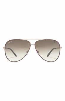 FERRAGAMO Salvatore Ferragamo 60mm Aviator Sunglasses