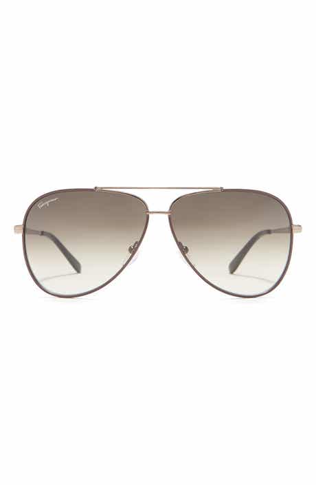 FERRAGAMO Salvatore Ferragamo 60mm Aviator Sunglasses