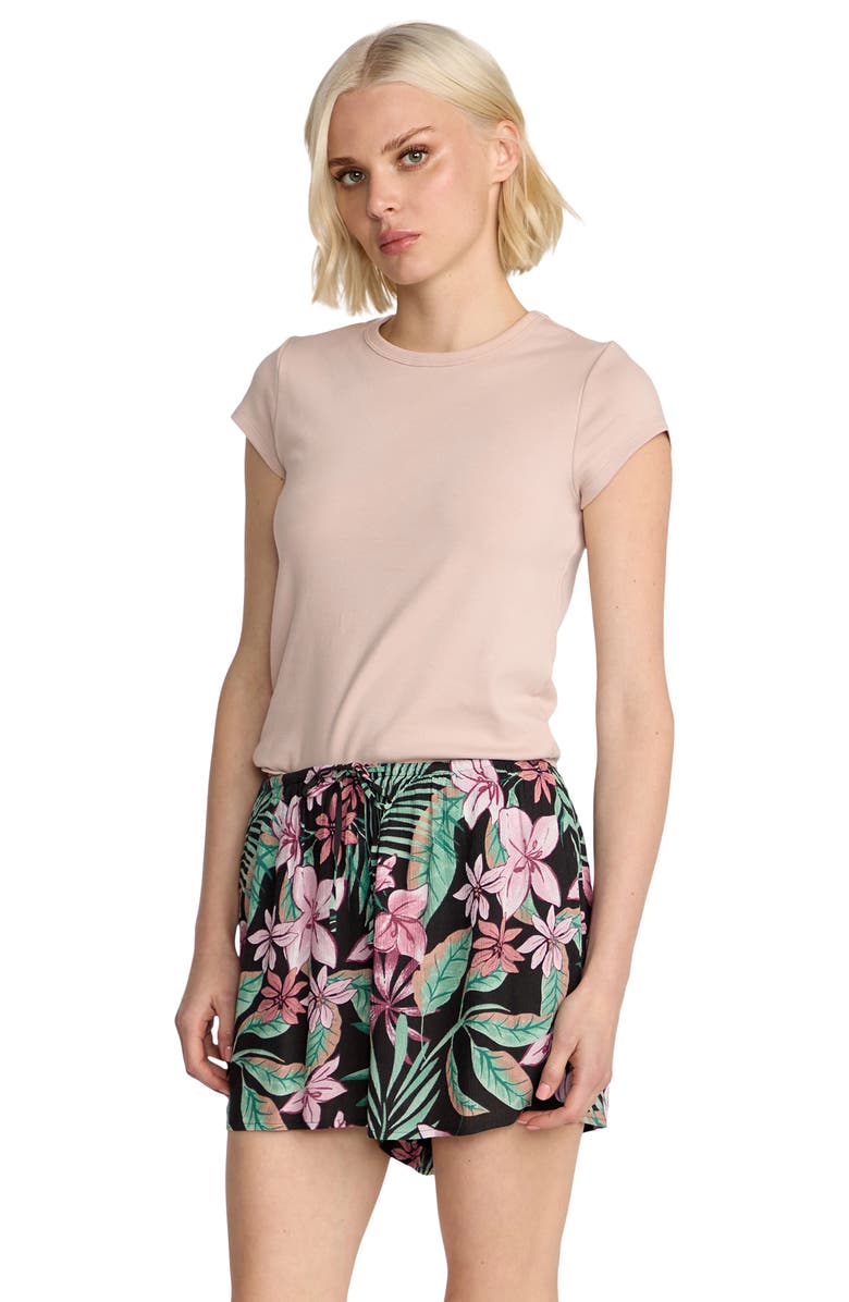 Volcom Boss Beach Cover-Up Shorts, Alternate, color, Black Multi