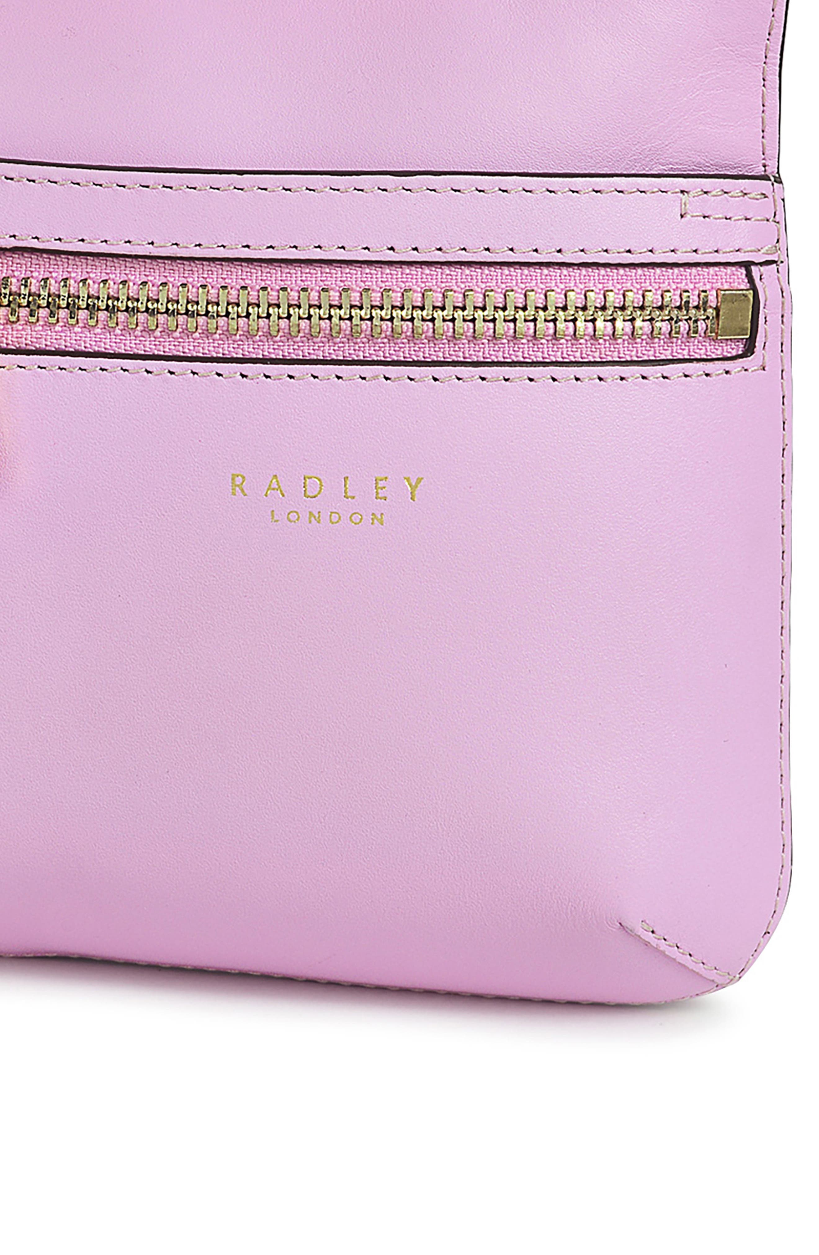Radley Pockets Icon Leather Crossbody Bag, Alternate, color, Sugar Pink