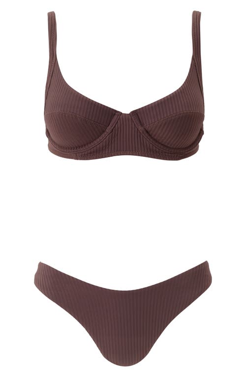 Melissa Odabash Noto Underwire Swim Top In Burgundy