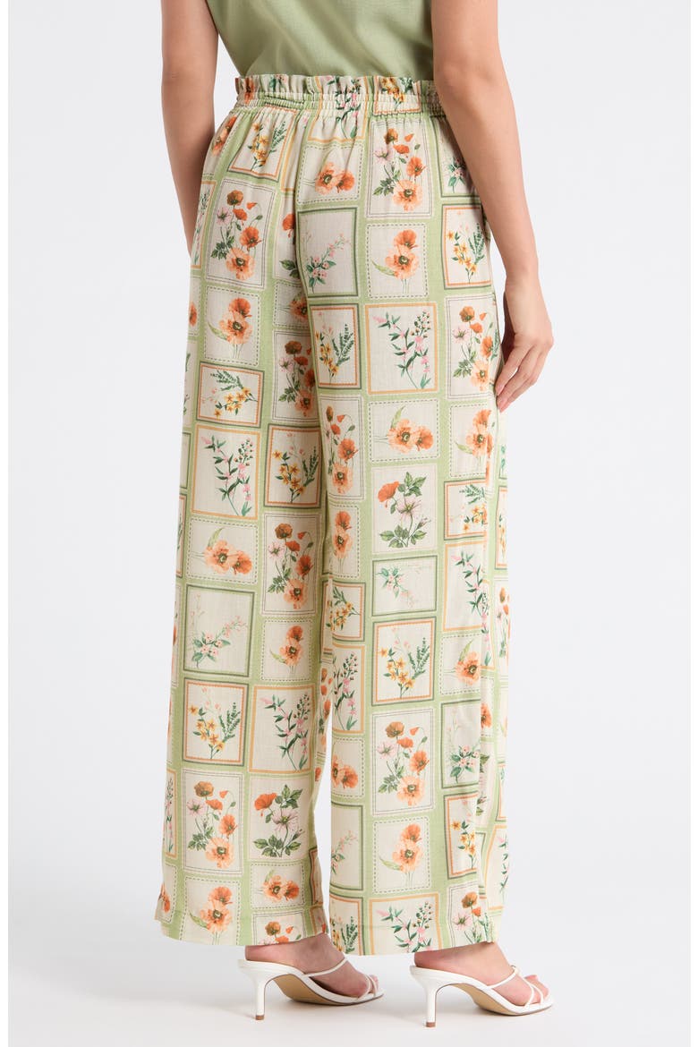 Matching Postcard Floral Pants, Alternate, color, SAGE