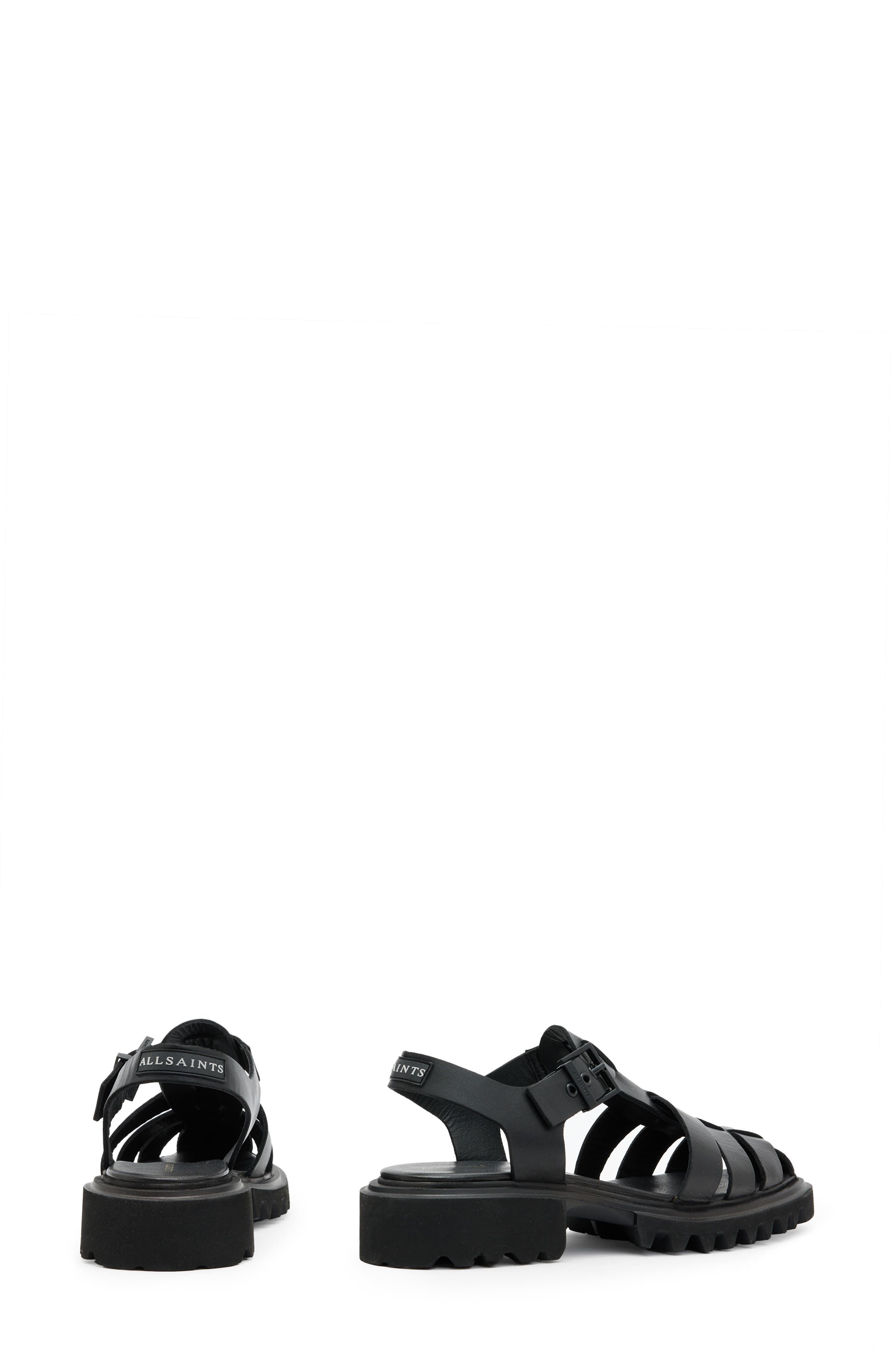 Nessa Fisherman Sandal, Alternate, color, BLACK
