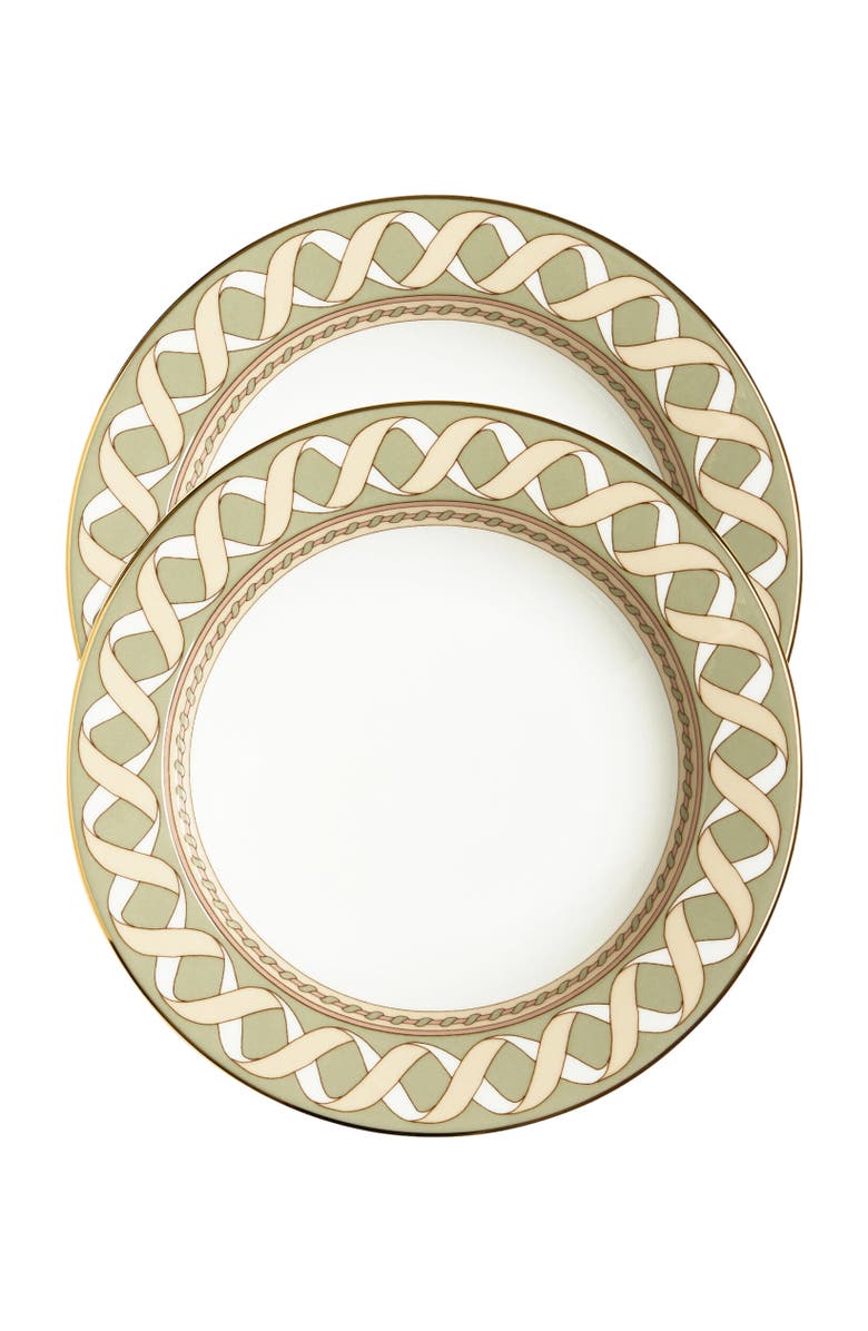 La DoubleJ Soup Plates Set Of 2 Odysseus Pistachio, Main, color, Odysseus Pistachio