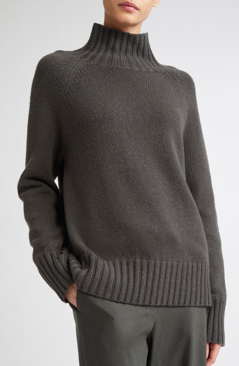Max Mara Mantova Wool & Cashmere Mock Neck Sweater, Alternate, color, Green