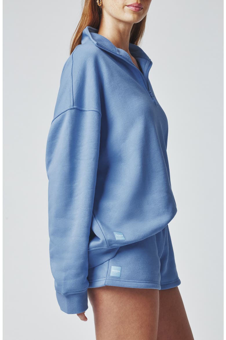 Cozy Crush Half-Zip Cotton Blend Sweatshirt, Alternate, color, VINTAGE BLUE
